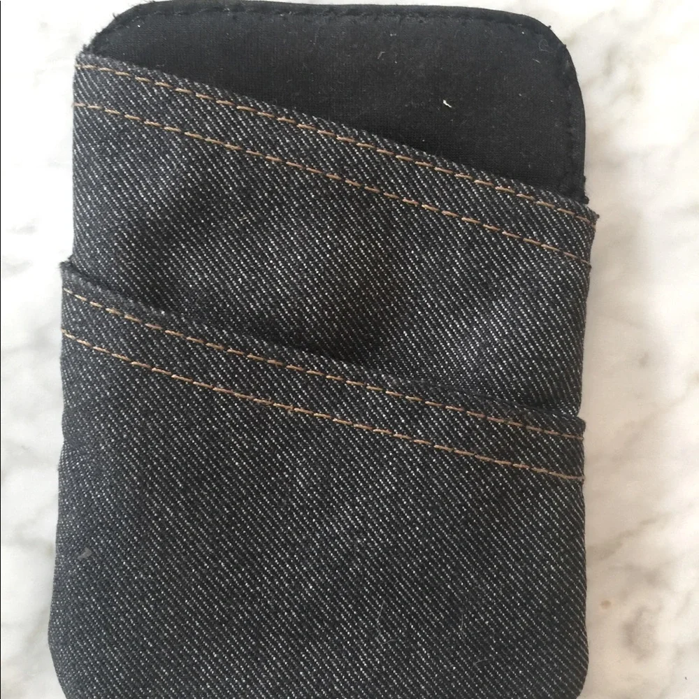 Crate & Barrel denim iphone accessory + card holder